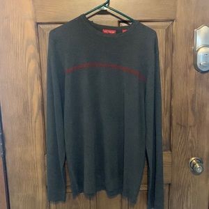 New men’s gray and burgundy sweater. Size M.